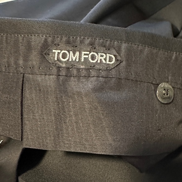 Tom Ford Tuxedo Pants Black Wool Flat Front Formal Sz 34x32 - Picture 10 of 13